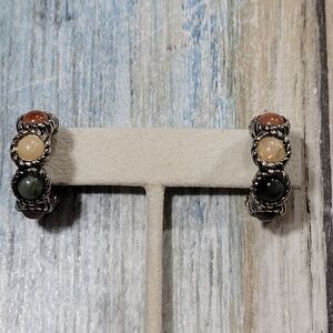 Multicolor Clip-On Earrings.